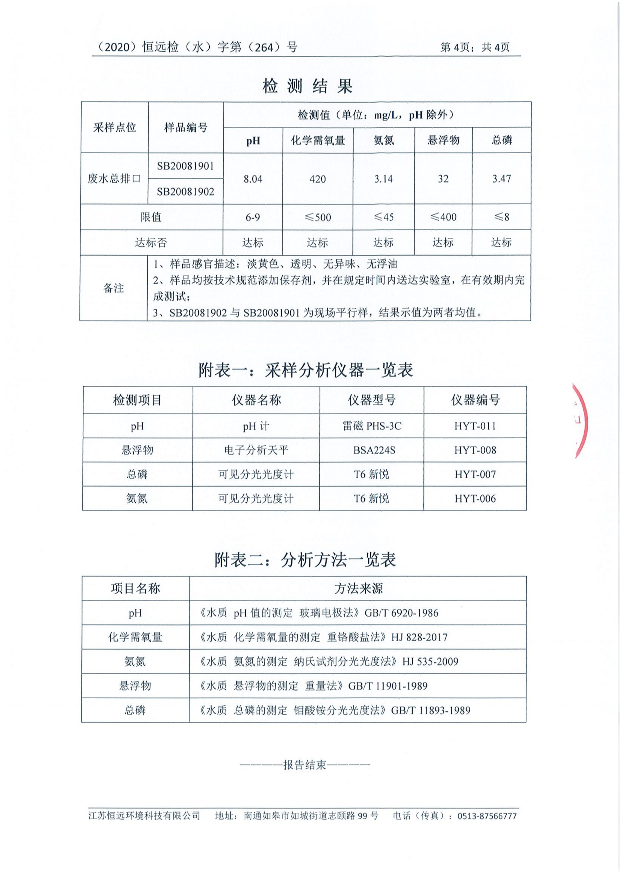 第三季度廢水、廢氣、噪聲監(jiān)測報(bào)告
